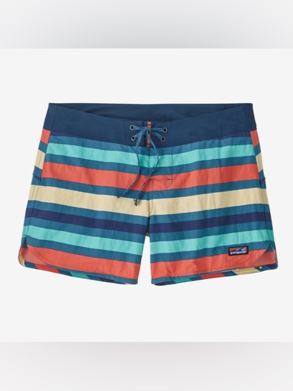 Patagonia Wavefarer multicolored striped board shorts size 2